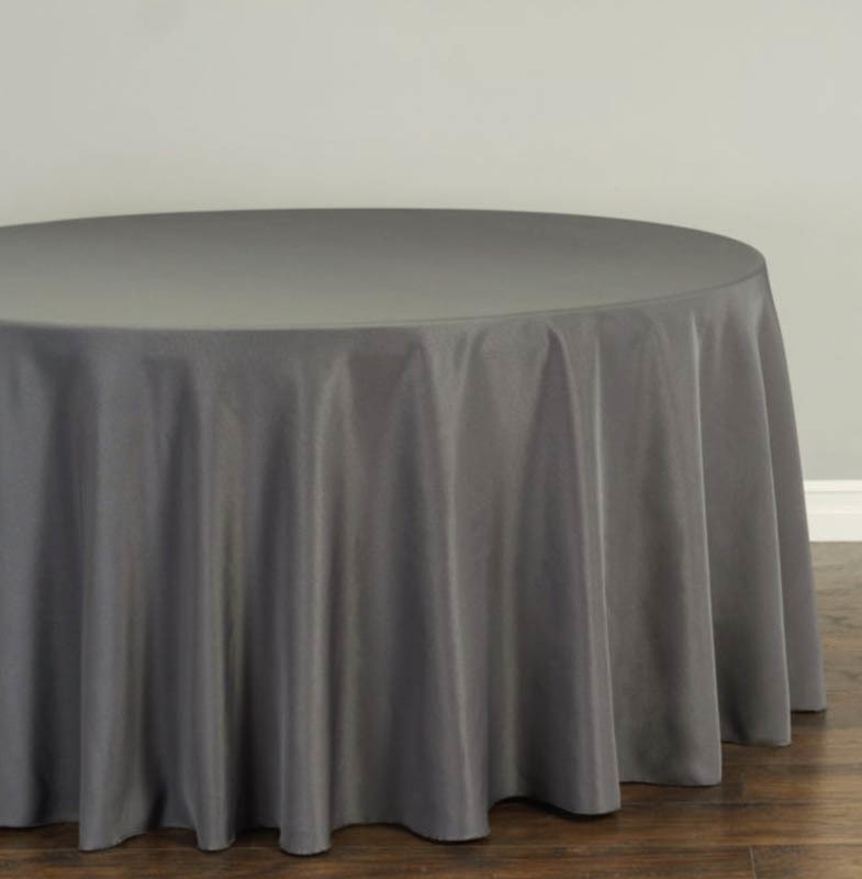 Round Gray Table Covering