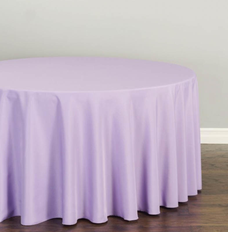 Round Lavender Table Covering