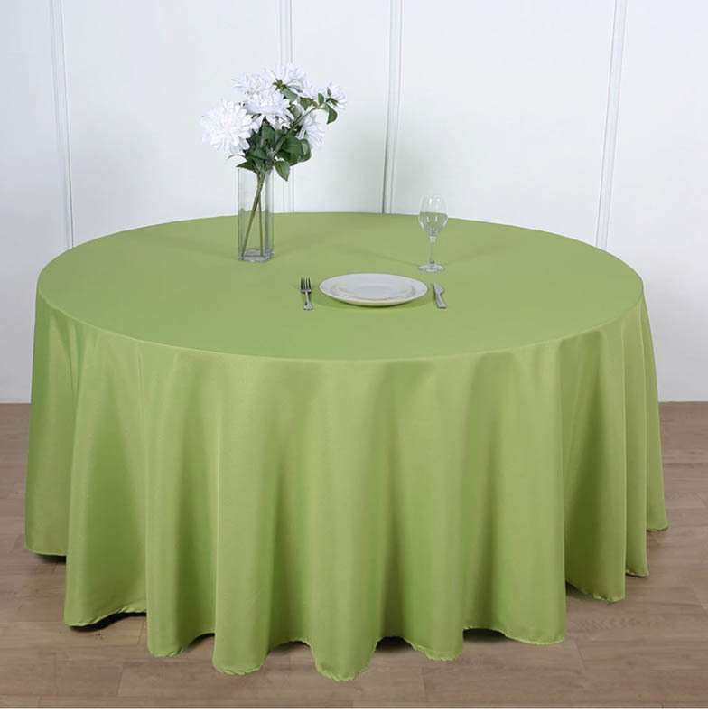 Round Lime Green Table Covering