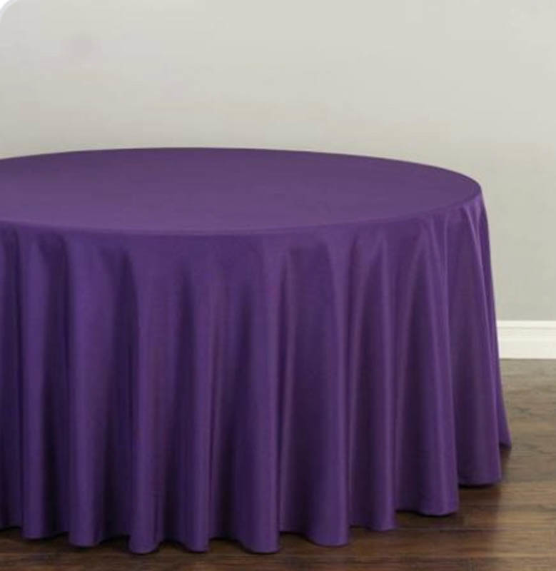 Round Purple Table Covering
