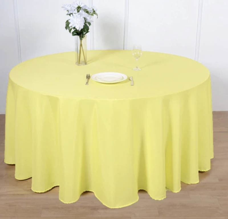 Round Yellow Table Covering